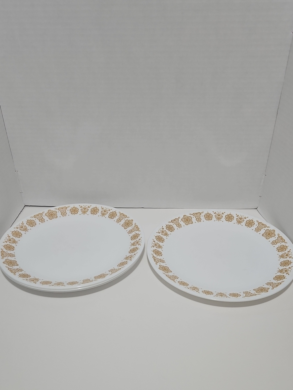 Vintage Corelle Butterfly Gold Dinner Plates Set of 4